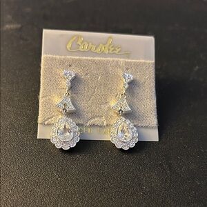 Carolee Crystal Teardrop Earrings